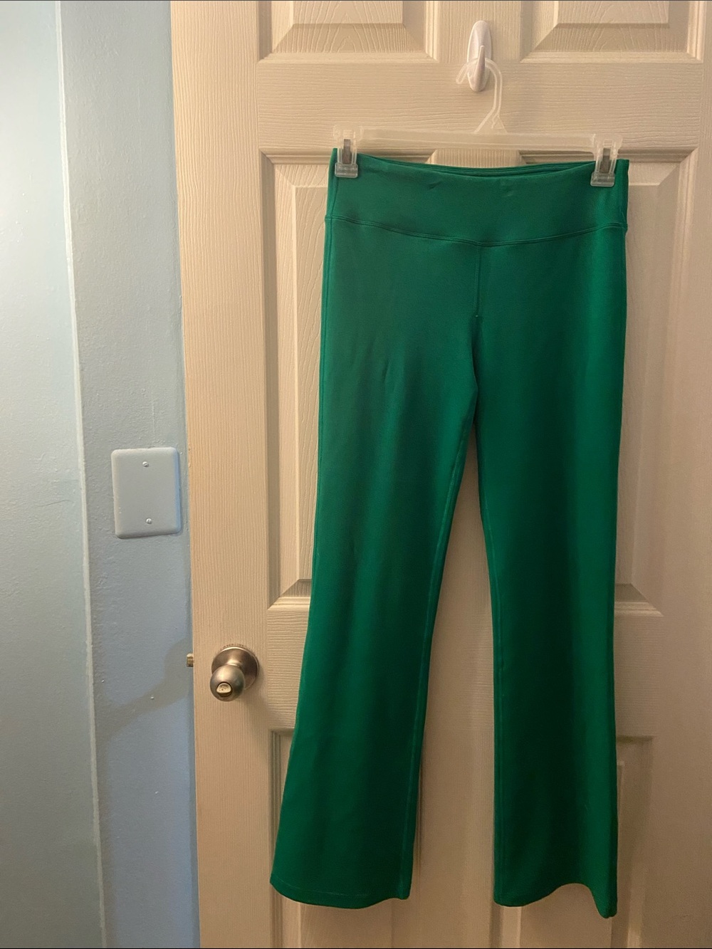 Green Women's Flare Pants - Classic High-Rise
